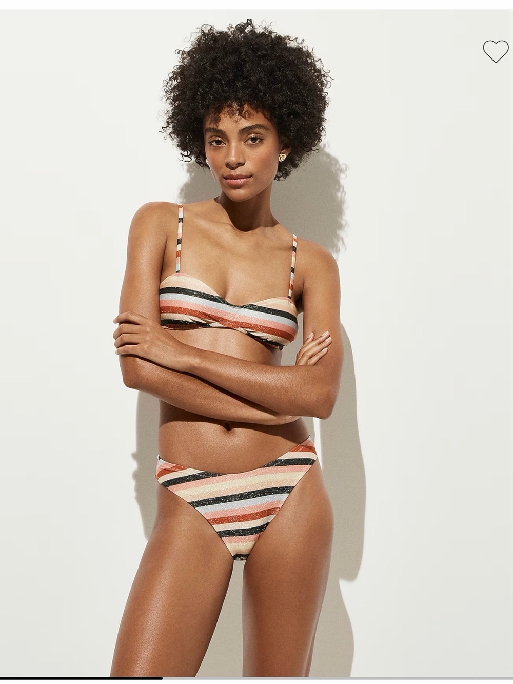 NWT J Crew Sparkle Stripe Bikini